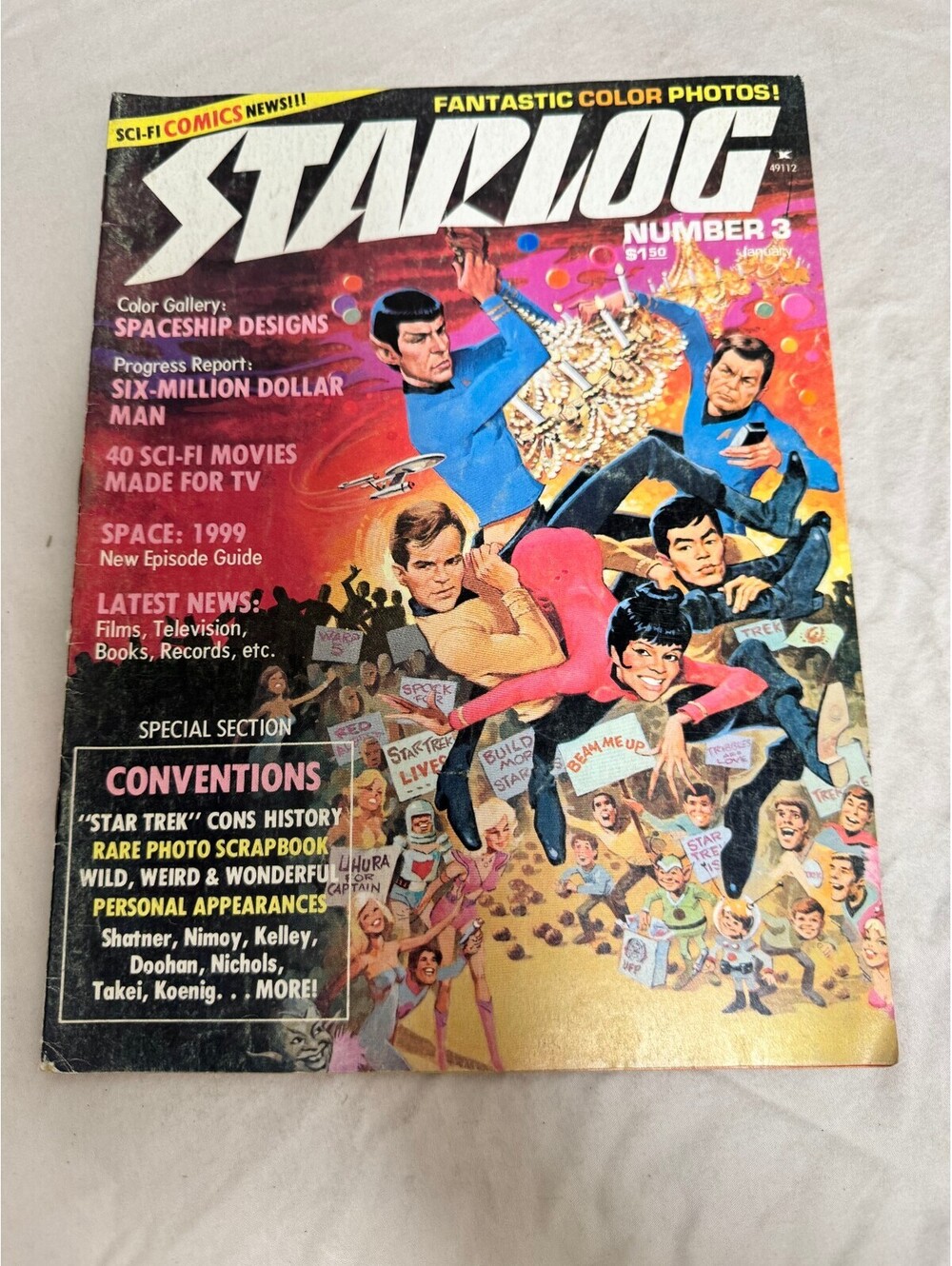 Starlog Magazine Issue 3 January 1977 Star Trek Cover KISS Back Ad